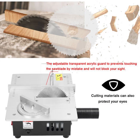 LIFCAUSAL Mini Scie à Table Multifonctionnelle Scies De Bureau électriques Petit Ménage Bricolage Outil De Coupe Machine à Bois (Type 1) 7 LIFCAUSAL Mini Scie à Table Multifonctionnelle Scies De Bureau électriques Petit Ménage Bricolage Outil De Coupe Machine à Bois (Type 1) – Image 5