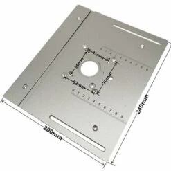 SUPERSELLER Lot De 3 Plaques D'insertion De Table De Toupie En Alliage D'aluminium Pour Le Fraisage Du Bois, Planche à Rabat, Machine De Coupe, Outil Auxiliaire De Gravure Avec Jauge à Onglets, Scie De Table, Bancs De Travail Du Bois. - Or 3PCS -Scie électrique stationnaire Soldes Boutique 63862924 5