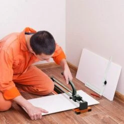 RELAX4LIFE Coupe-carreaux Manuel Coupe-Carrelage Longueur De Coupe 61cm, Épaisseur 5-12mm, Angle 0-60°, Coupeur De Carrelage Réglable à La Main Pour La Coupe De Carreaux Preciser -Scie électrique stationnaire Soldes Boutique 64129865 3