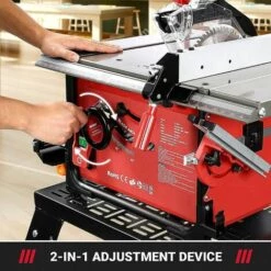 TACKLIFE Gener Scie Sur Table, 2000W 5000RPM, Aspirateur Intégré (taux D'enlèvement Des Copeaux 98%), Table Extensible En Aluminium (60-80CM), Scie à Onglets 45°, Scie Circulaire Sur Table Avec Lame 216MM*60T -Scie électrique stationnaire Soldes Boutique 65754988 4