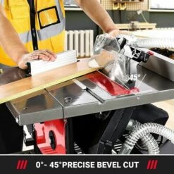 TACKLIFE Gener Scie Sur Table, 2000W 5000RPM, Aspirateur Intégré (taux D'enlèvement Des Copeaux 98%), Table Extensible En Aluminium (60-80CM), Scie à Onglets 45°, Scie Circulaire Sur Table Avec Lame 216MM*60T -Scie électrique stationnaire Soldes Boutique 65754988 5