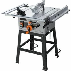 Scie électrique stationnaire Soldes Boutique 11 ENGINDOT Scie Sur Table, Scie Circulaire Sur Table 2000W 4800RPM, 0-45 ° Coupe En Biseau, Table Extensible, 254MM Disque De Scie, Table De Coupe Avec Support-MTS01A