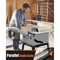 ENGINDOT Scie Sur Table, Scie Circulaire Sur Table 2000W 4800RPM, 0-45 ° Coupe En Biseau, Table Extensible, 254MM Disque De Scie, Table De Coupe Avec Support-MTS01A -Scie électrique stationnaire Soldes Boutique 65754993 3