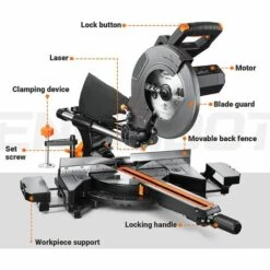 Scie à Onglet Coulissante ENGINDOT, Scie à Onglet Simple Biseau 10 Pouces Avec Moteur 2000 W, Double Vitesse (4500 Et 3200 Tr/min), Guide Laser, 3 Lames, Coupe En Biseau (0° - 45°) Pour La Coupe Du Bois 11 Scie à Onglet Coulissante ENGINDOT, Scie à Onglet Simple Biseau 10 Pouces Avec Moteur 2000 W, Double Vitesse (4500 Et 3200 Tr/min), Guide Laser, 3 Lames, Coupe En Biseau (0° - 45°) Pour La Coupe Du Bois -Scie électrique stationnaire Soldes Boutique 65755020 5