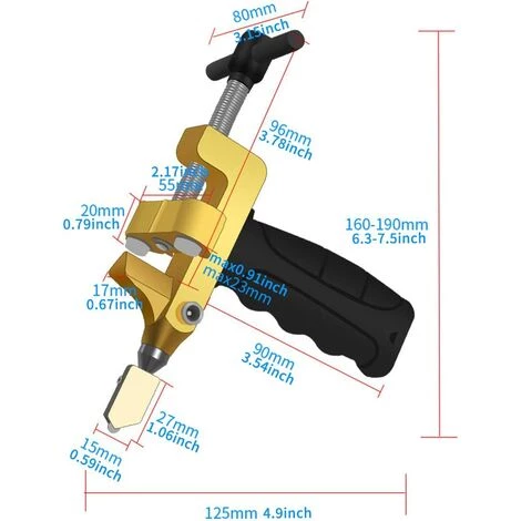YEURIé Kit D'outils De Coupe 2 En 1 Pour Verre - Pince à Briser Et Coupe-verre - Couteau Portable En Tungstène Pour Céramique, Miroir, Coupe-carreaux Manuel - Avec 2 Lames En Tungstène Et Tournevis 4 YEURIé Kit D'outils De Coupe 2 En 1 Pour Verre - Pince à Briser Et Coupe-verre - Couteau Portable En Tungstène Pour Céramique, Miroir, Coupe-carreaux Manuel - Avec 2 Lames En Tungstène Et Tournevis – Image 2