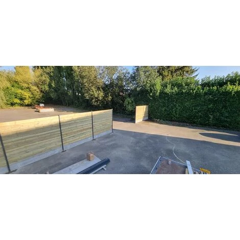 ABRI FRANçAIS Kit Clôture Bois Massif | 20m De Longueur | Pin Sylvestre Traité Autoclave Vert | Hauteur : 1,82m | 2m Entre Poteaux Métalliques 4 ABRI FRANçAIS Kit Clôture Bois Massif | 20m De Longueur | Pin Sylvestre Traité Autoclave Vert | Hauteur : 1,82m | 2m Entre Poteaux Métalliques – Image 2