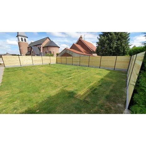 ABRI FRANçAIS Kit Clôture Bois Massif | 20m De Longueur | Pin Sylvestre Traité Autoclave Vert | Hauteur : 1,82m | 2m Entre Poteaux Métalliques 7 ABRI FRANçAIS Kit Clôture Bois Massif | 20m De Longueur | Pin Sylvestre Traité Autoclave Vert | Hauteur : 1,82m | 2m Entre Poteaux Métalliques – Image 5