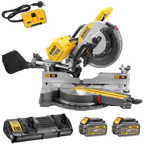 Scie à Onglets Radiale 2 X X54V DEWALT XR Flexvolt Ø305mm + 2 Batteries 54V 6Ah - DHS780T2A 3 Scie à Onglets Radiale 2 X X54V DEWALT XR Flexvolt Ø305mm + 2 Batteries 54V 6Ah - DHS780T2A