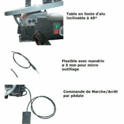 Leman - Scie à Chantourner Avec Pédale Et Flexible 400 Mm - SAC 407 -Scie électrique stationnaire Soldes Boutique 99004 3